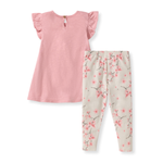 Load image into Gallery viewer, Slub Tunic & Cherry Blossoms Pants Set