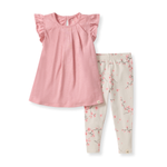 Load image into Gallery viewer, Slub Tunic & Cherry Blossoms Pants Set