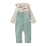 Load image into Gallery viewer, Chunky Slub Baby Boy Hooded Jumpsuit