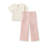 Load image into Gallery viewer, Girl Slub Pocket Tee & Pants Set