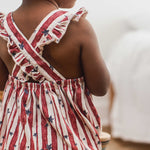 Load image into Gallery viewer, Stars & Stripes Baby Girl Bubble Romper