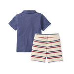 Load image into Gallery viewer, USA Stripe Polo Shirt & Shorts Set