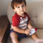 Load image into Gallery viewer, USA Stripe Boy Tee & Shorts Set