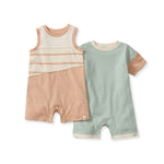 Load image into Gallery viewer, Basic Stripe Baby Boy Romper Set 2-Pack - Sweet Maple