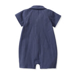 Load image into Gallery viewer, Check Gauze Baby Boy Romper
