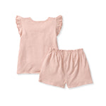 Load image into Gallery viewer, Organic Girl Slub Tee & Shorts Set
