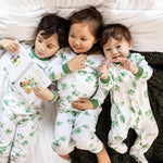 Load image into Gallery viewer, Happy Go Lucky Organic Cotton Two-Piece Pajamas