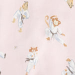 Load image into Gallery viewer, Karate Creatures Organic Cotton Sleep & Play - Chalky Pink