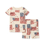 Load image into Gallery viewer, American Flag Organic Cotton Two-Piece Pajamas