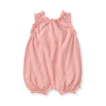 Load image into Gallery viewer, Chunky Slub Pink Baby Girl Romper