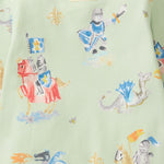 Load image into Gallery viewer, Knight & Dragons Organic Cotton Sleeper Footed
