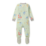 Load image into Gallery viewer, Knight & Dragons Organic Cotton Sleeper Footed