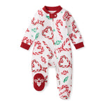 Load image into Gallery viewer, Candy Cane Love Organic Cotton Sleep & Play Footed