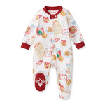 Load image into Gallery viewer, Cookies For Santa Organic Cotton Sleep & Play Footed