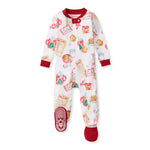 Load image into Gallery viewer, Cookies For Santa Organic Cotton Sleeper Footed