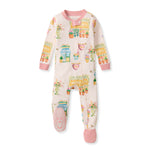 Load image into Gallery viewer, Les Fleurs Organic Cotton Sleeper Footed