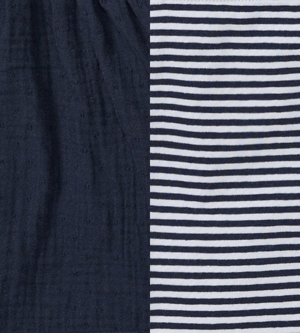 Dotted Muslin infant Set - Midnight