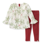 Load image into Gallery viewer, Holiday Snowflakes Organic Tunic & Pants Set