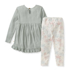 Load image into Gallery viewer, Snowflake Flurries Organic Tunic & Pants Set Back