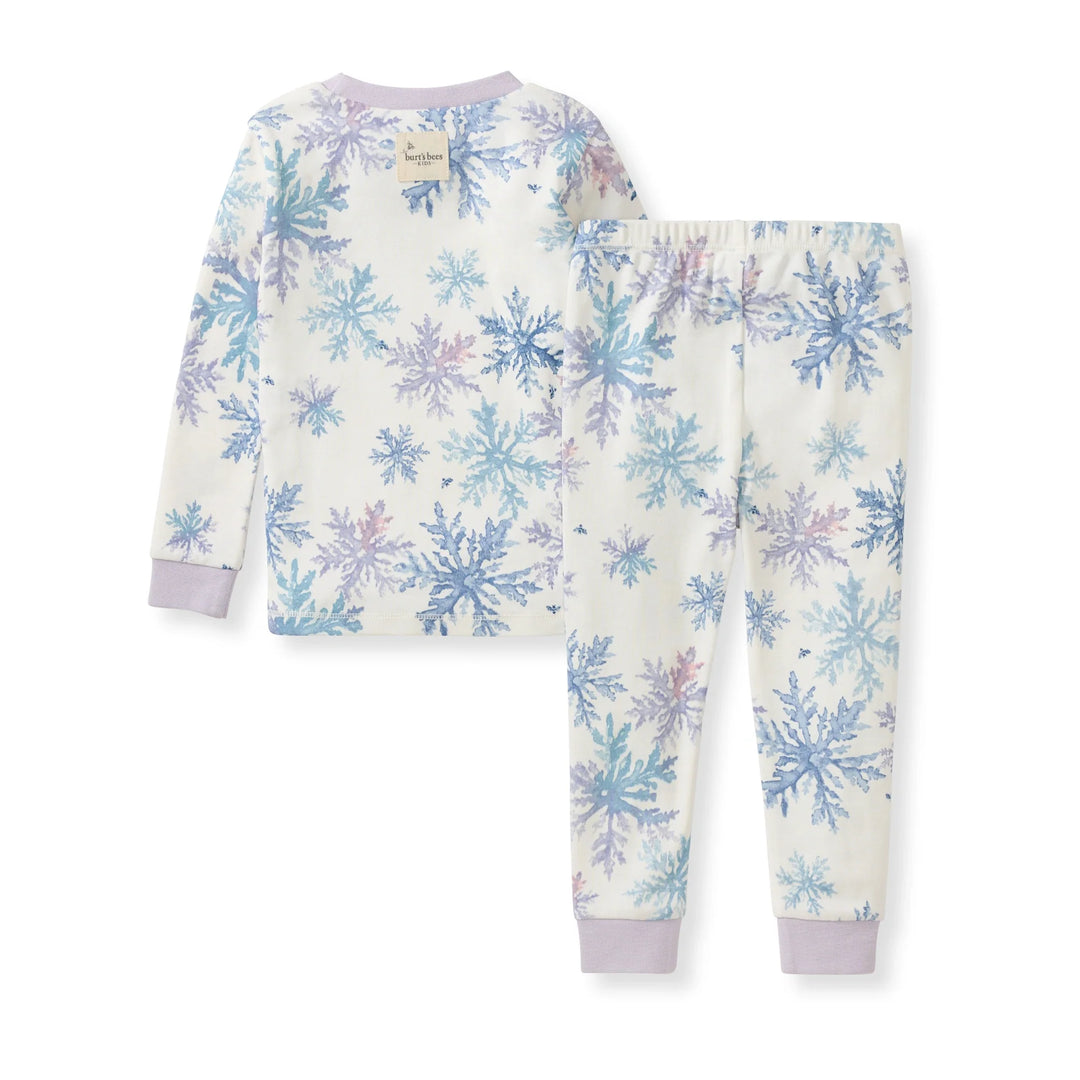 Snowflake Flurries Organic Cotton Two-Piece Pajamas Back