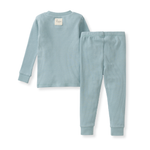 Load image into Gallery viewer, Honeysoft™ Mommy & Me Matching Thermal Lyocell Pajamas - Mountain Blue Back