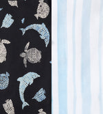 Load image into Gallery viewer, Mosaic Sea Animals 4 Piece Infant PJ Set