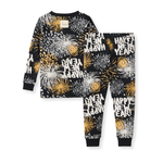 Load image into Gallery viewer, Happy New Year Two-Piece Pajamas Back