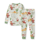 Load image into Gallery viewer, Surfin Santa Matching Family Two-Piece Pajamas Back