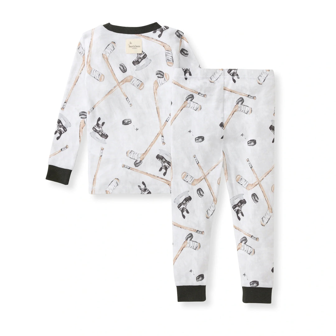 Hockey Season Organic Cotton Two-Piece Pajamas