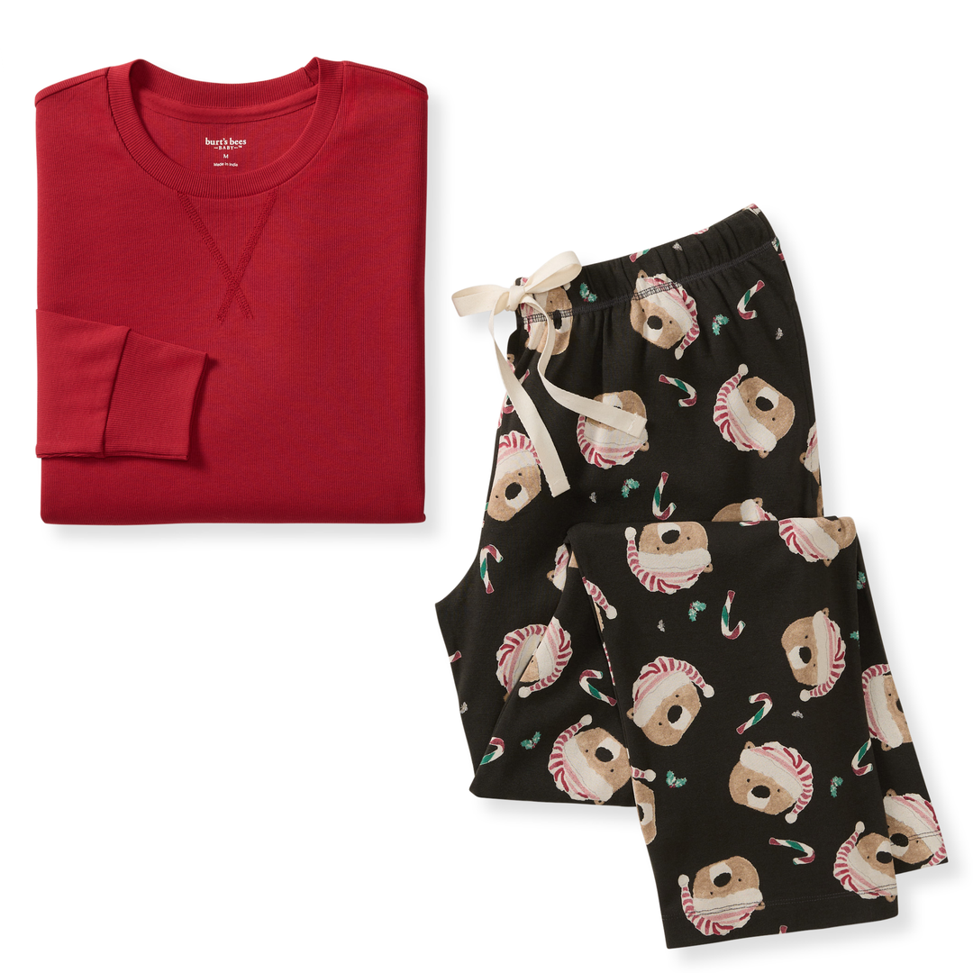 Candy Cane Bears Matching Family Men's Pajamas