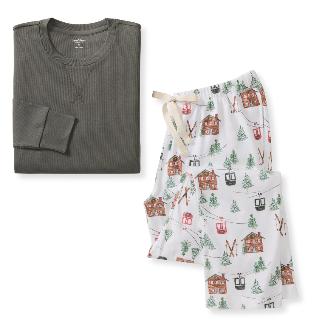 Ski The Alps Matching Family Men's Pajamas