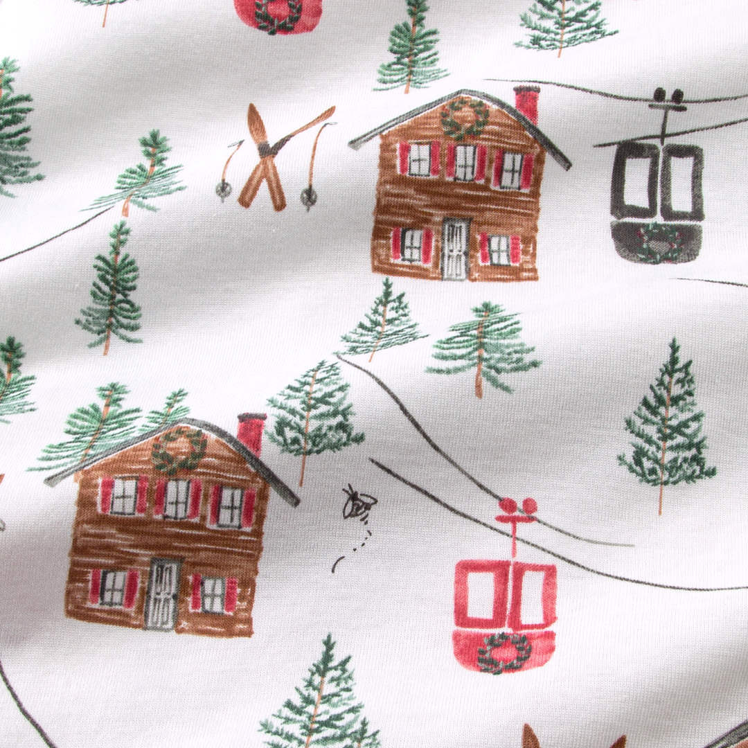Ski The Alps Matching Family Pajamas Swatch