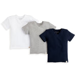 Load image into Gallery viewer, Set of 3 Short Sleeve Reverse Seam Toddler V Neck Tee