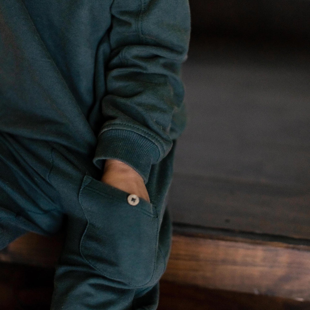 Product Image 3 of Acid Wash Sweatshirt & Pants Set - Zucchini Green