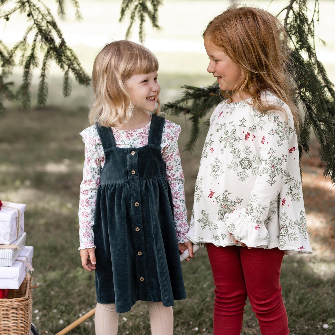Product Image 5 of Poinsettia Fair Isle Organic Girl Tee & Dress Set
