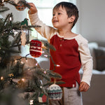 Load image into Gallery viewer, Product Image 3 of Thermal Organic Boy Tee & Pants Set - Brick Red