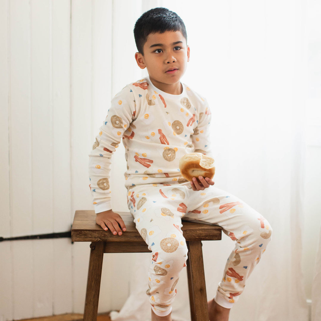 Eggs & Coffee Kids PJ Set 2 Pack