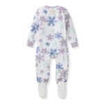 Load image into Gallery viewer, Snowflake Flurries polarbee™ Repreve® Fleece Pajamas Back