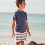 Load image into Gallery viewer, USA Stripe Polo Shirt & Shorts Set
