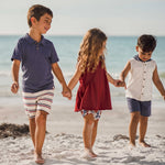 Load image into Gallery viewer, USA Stripe Polo Shirt & Shorts Set