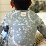 Load image into Gallery viewer, Product Image 1 of Celestial Moon polarbee™ Repreve® Fleece Pajamas - Mountain Blue