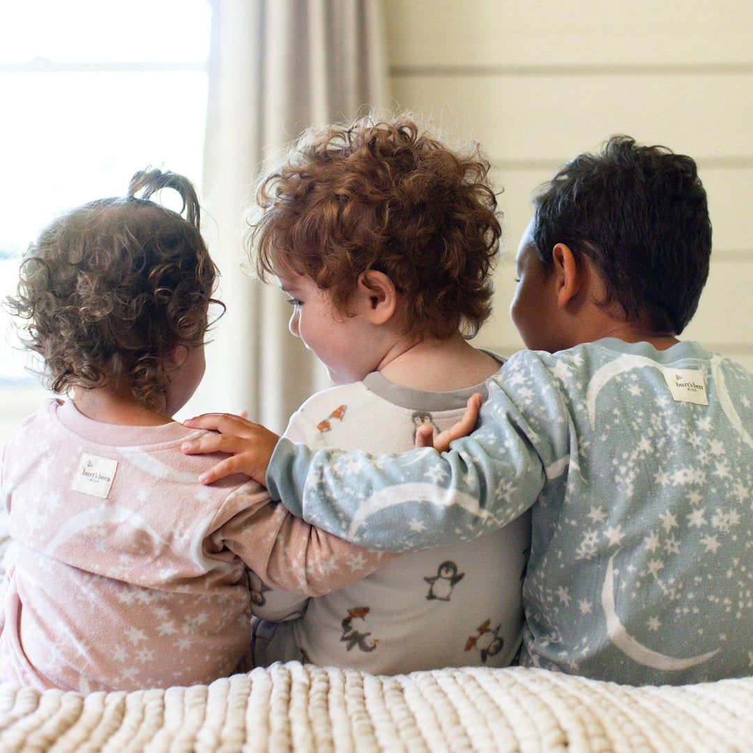 Product Image 2 of Celestial Moon polarbee™ Repreve® Fleece Pajamas - Mountain Blue