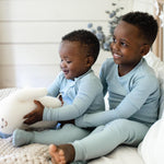 Load image into Gallery viewer, Product Image 1 of Honeysoft™ Mommy & Me Matching Thermal Lyocell Sleeper - Mountain Blue