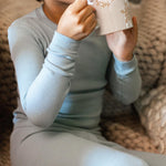 Load image into Gallery viewer, Product Image 9 of Honeysoft™ Mommy & Me Matching Thermal Lyocell Sleeper - Mountain Blue