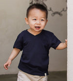 Load image into Gallery viewer, Set of 3 Short Sleeve Reverse Seam Toddler V Neck Tee