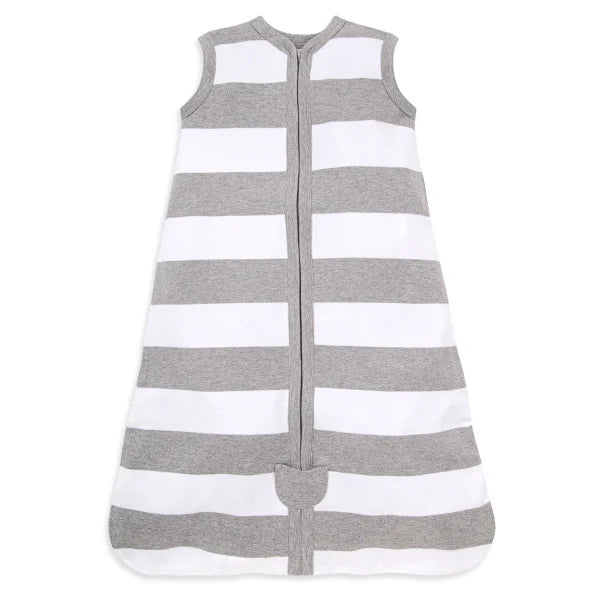 Rugby Stripe Organic Beekeeper™ Wearable Baby Blanket - Heather Grey