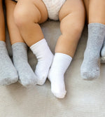 Load image into Gallery viewer, Solid Organic Cotton Baby Crew Socks 6 Pack