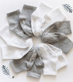 Load image into Gallery viewer, Solid Organic Cotton Baby Crew Socks 6 Pack
