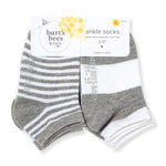 Load image into Gallery viewer, Solid & Stripes Organic Cotton Baby Ankle Socks 6 Pack