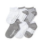 Load image into Gallery viewer, Solid & Stripes Organic Cotton Baby Ankle Socks 6 Pack